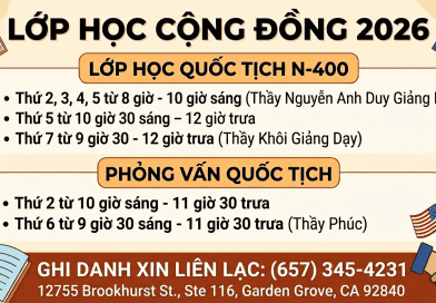 LỚP HỌC CỘNG ĐỒNG 2026 – THÔNG BÁO LỊCH HỌC